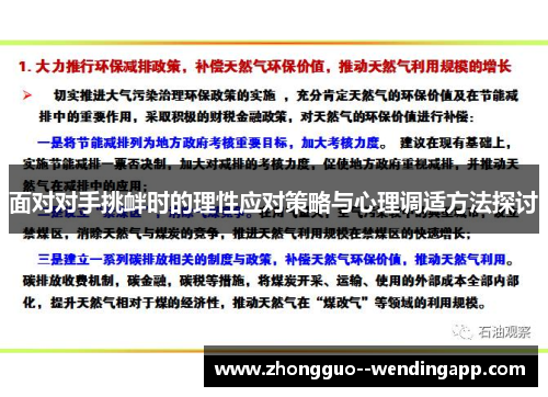 面对对手挑衅时的理性应对策略与心理调适方法探讨
